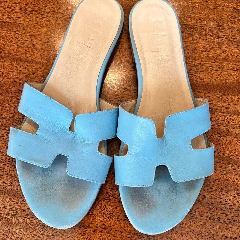 fsny alibi sandals leather blue